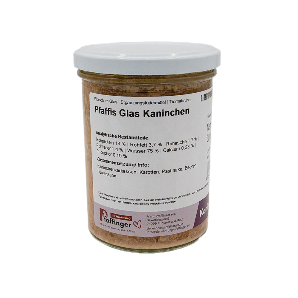 Pfaffis Glas Kaninchen